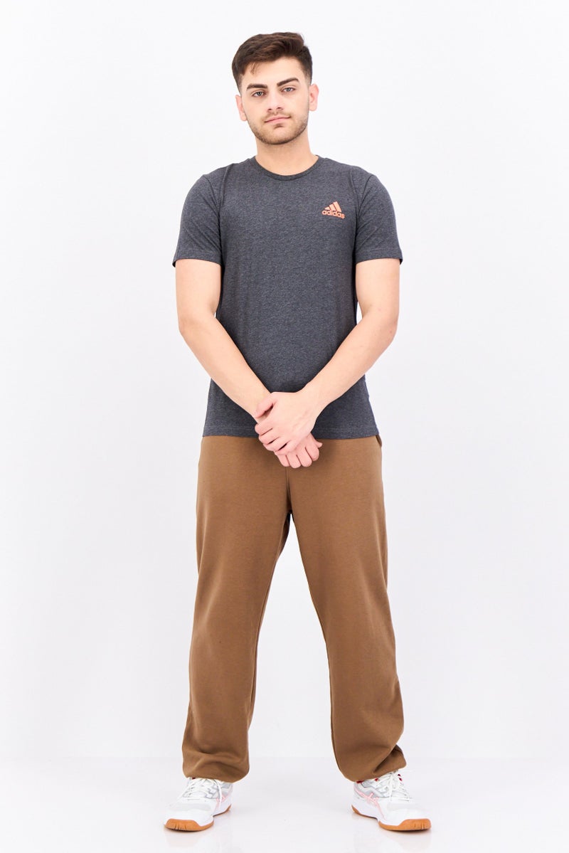 Adidas Men Sportswear Fit Short Sleeve Outdoor T Shirt, Grey - Image 4